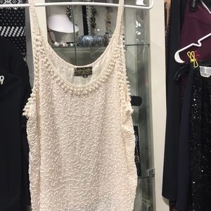 Cream silk blouse and jacket 2 piece
